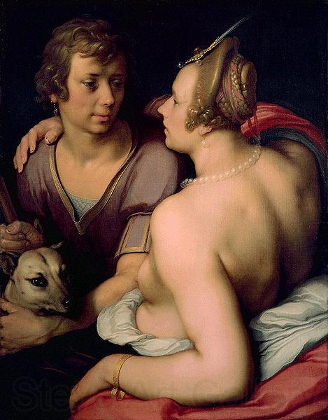 CORNELIS VAN HAARLEM Venus and Adonis as lovers Germany oil painting art